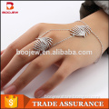 Boojew wholesale beautiful woman jewelry with white gold plated Indian high quality copper finger ring bracelets